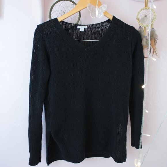 bp Tops - BP Nordstroms Mesh Knit Black Sweater Women's Size XS Long Sleeves